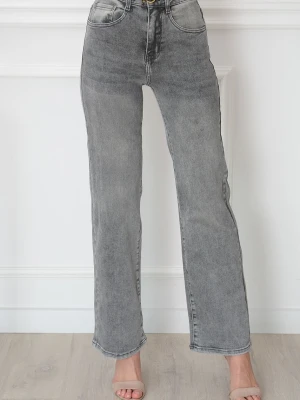 Spodnie jeansowe wide leg grafit Wictor Cocomoda.pl - odzież damska, sukienki, buty, dodatki