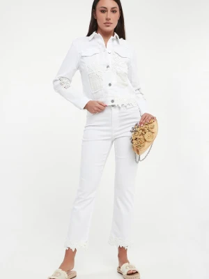 Spodnie jeansowe z haftem JOSEPH RIBKOFF JEANS