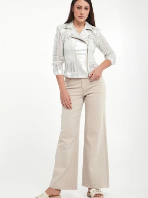 Spodnie jeansowe z kryształkami JOSEPH RIBKOFF JEANS