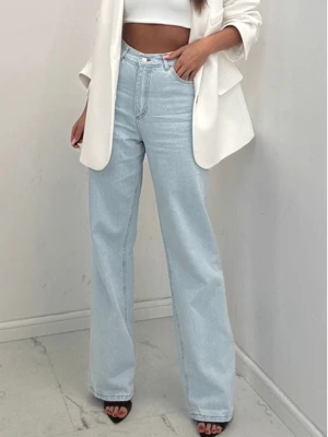 Spodnie jeansy z szerokimi nogawkami SUDHA - jasny jeans  magmac 