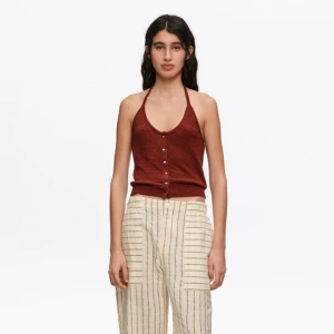 Spodnie jogger bawełna patchwork paski ochra BIMBA Y LOLA MUSTARD