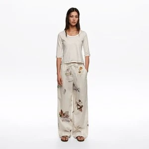 Spodnie jogger bawełna Seabed złamana biel BIMBA Y LOLA