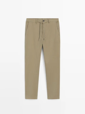 Spodnie Jogger - Brązowy - Massimo Dutti - Male