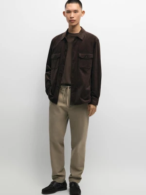 Spodnie Jogger - Brązowy - Massimo Dutti - Male