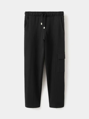 Spodnie jogger cargo z bawełny czarny - Dzieci - lata - MANGO KIDS