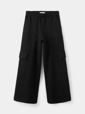 Spodnie jogger cargo z bawełny czarny - Dzieci - - MANGO KIDS