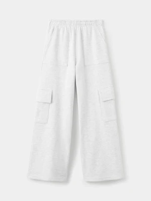 Spodnie jogger cargo z bawełny jasnoszary - Dzieci - - MANGO KIDS