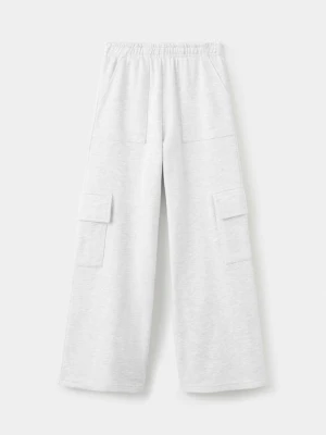 Spodnie jogger cargo z bawełny jasnoszary - Dzieci - - MANGO KIDS