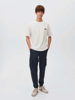 Spodnie jogger cargo ze sznurkiem granatowy - Chłopak - - MANGO TEEN