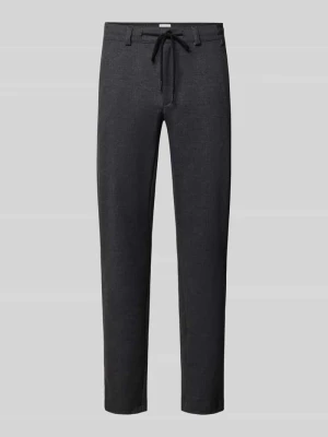 Spodnie jogger o kroju tapered fit z czystej bawełny model 'Phil' BRAX Antracytowy