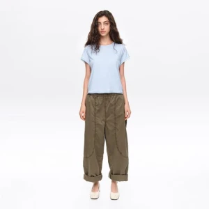Spodnie jogger ozdobne przeszycia khaki BIMBA Y LOLA