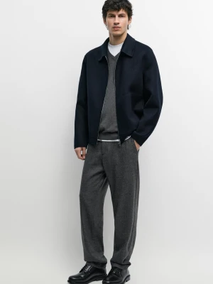 Spodnie Jogger Z Domieszką Wełny - Brudnoszary - Massimo Dutti - Male