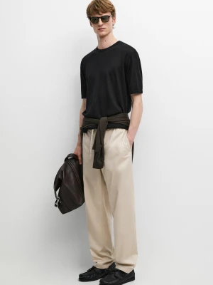 Spodnie Jogger Z Mieszanki Bawełny - Beżowy - Massimo Dutti - Male