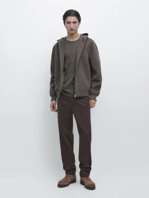 Spodnie Jogger Z Mieszanki Bawełny - Brązowy - - Massimo Dutti - Mężczyzna