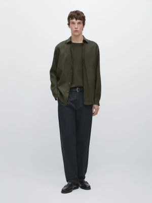 Spodnie Jogger Z Mieszanki Bawełny - Granatowy - - Massimo Dutti - Mężczyzna