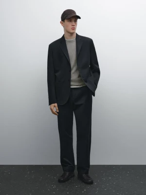 Spodnie Jogger Z Mieszanki Bawełny - Niebieski - - Massimo Dutti - Mężczyzna