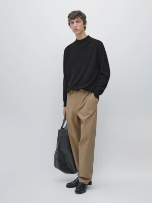 Spodnie Jogger Z Mieszanki Bawełny - Opalony - - Massimo Dutti - Male