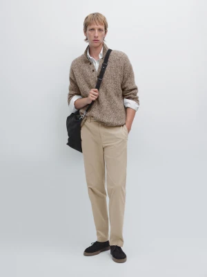 Spodnie Jogger Z Mieszanki Bawełny - Sprany - - Massimo Dutti - Mężczyzna