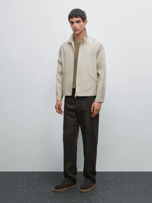 Spodnie Jogger Z Mieszanki Bawełny - Stalowy - - Massimo Dutti - Mężczyzna