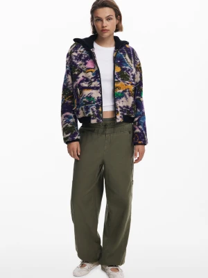 Spodnie jogger z tkaniny sarża Desigual