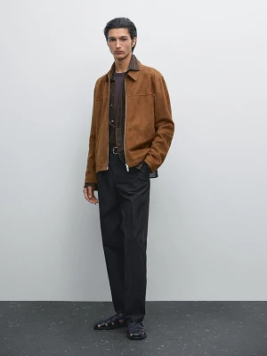 Spodnie Jogger Ze 100% Bawełny - Czarny - - Massimo Dutti - Mężczyzna