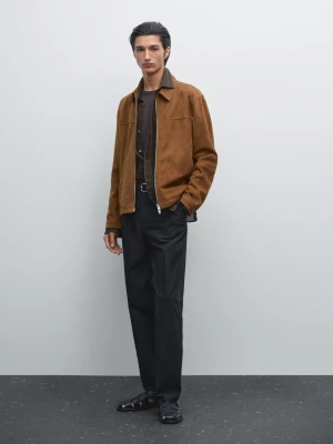 Spodnie Jogger Ze 100% Bawełny - Czarny - - Massimo Dutti - Mężczyzna