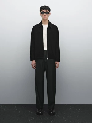 Spodnie Jogger Ze 100% Wełny - Zielony - - Massimo Dutti - Mężczyzna