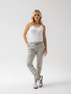 SPODNIE JOGGERS BASIC SZARE M - Flawless