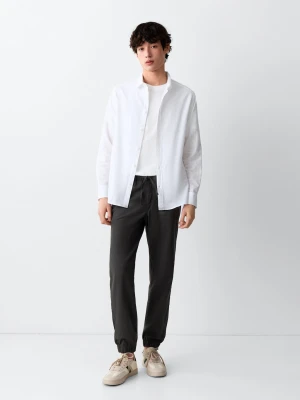 Spodnie joggersy ze sznurkiem antracytowy - Chłopak - - MANGO TEEN