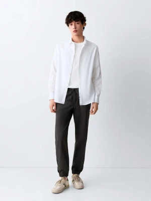 Spodnie joggersy ze sznurkiem antracytowy - Chłopak - - MANGO TEEN