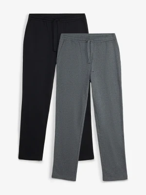 Spodnie joggingowe (2 pary) BonPrix szary