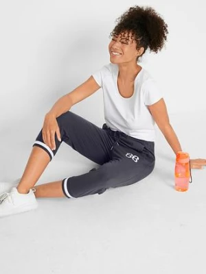 Spodnie joggingowe 3/4 z mieszanki bawełny bonprix