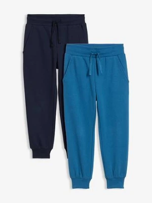 Spodnie joggingowe z miękkiej mieszanki bawełny (2 szt.) bonprix