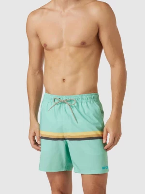 Spodnie kąpielowe z paskami w kontrastowym kolorze Rip Curl