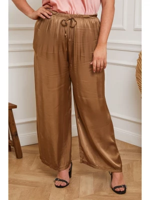 Plus Size Company Spodnie "Kendy" w kolorze karmelowym rozmiar: 52