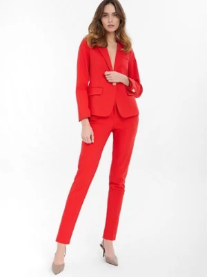 Spodnie klasyczne damskie cygaretki czerwone Greenpoint
