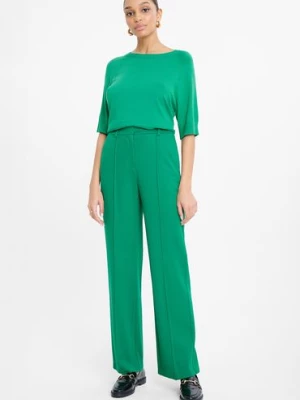 Spodnie klasyczne damskie zielone Greenpoint