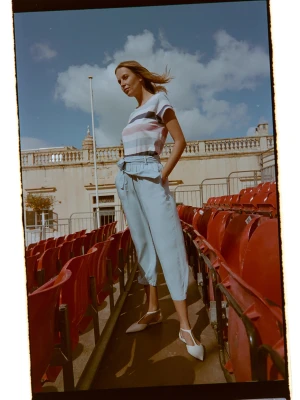 Spodnie kuloty błękitne Moodo