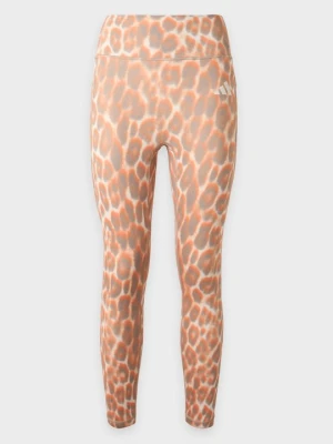 Spodnie legginsy Adidas brązowy