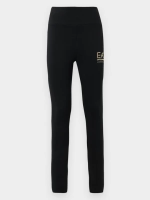 Spodnie legginsy EA7 Emporio Armani w kolorze złota