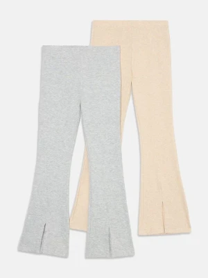 Spodnie legginsy Friboo By Zalando beżowy melanż