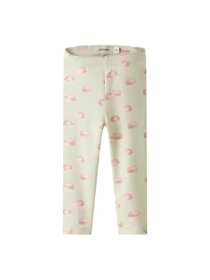 Spodnie legginsy Lil' Atelier beżowy melanż