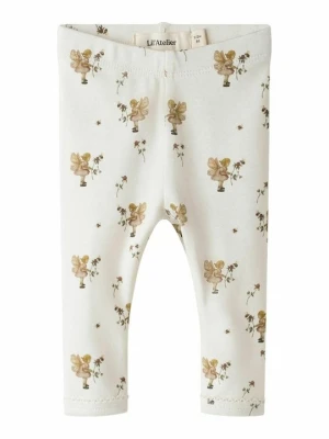 Spodnie legginsy Lil' Atelier mleczny