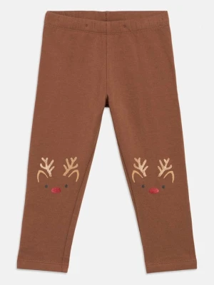Spodnie legginsy Lindex brązowy
