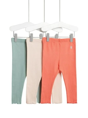 Spodnie legginsy Marks & Spencer jasnoróżowy