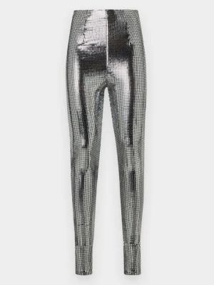 Spodnie legginsy MM6 Maison Margiela srebrny