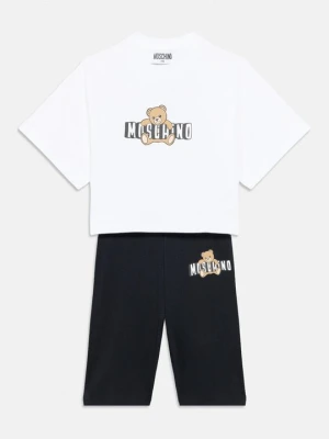Spodnie legginsy MOSCHINO biały