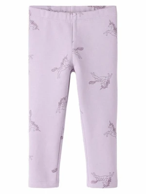 Spodnie legginsy NAME IT liliowy