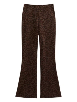 Spodnie legginsy New Look brązowy