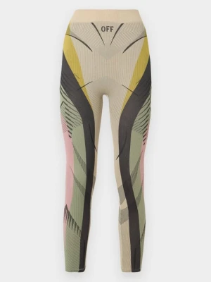 Spodnie legginsy Off White piaskowy